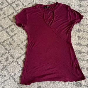 Maroon top